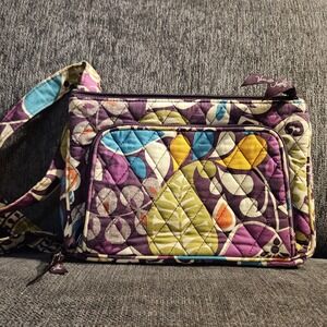 Vera Bradley Plum Crazy Cross Body‎ Bag Purse - Retired Pattern